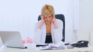 Middle-Aged Woman In Midlife Crisis